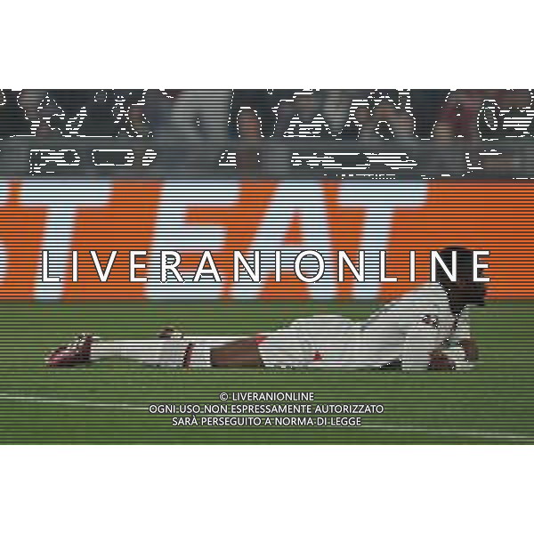 Roma vs Milan - Europa League quarti di finale - Gara di ritorno - Stadio Olimpico - Roma 18-04-2024 nella foto Delusione Tomori ©Federico Gaetano / AGENZIA ALDO LIVERANI SAS  