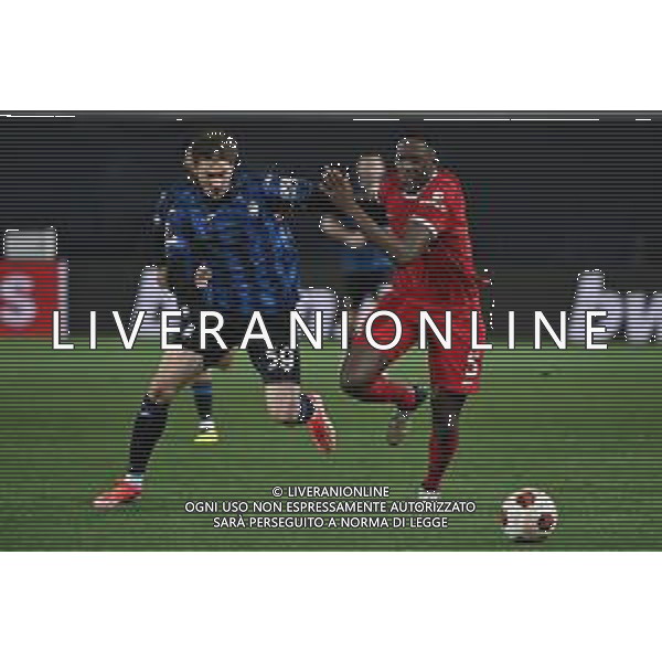 TVRG Atalanta vs Liverpool nella foto Aleksej Miranchuk (Atalanta) e Ibrahima Konatè (Liverpool) Bergamo 18-04-2024 Gewiss Stadium UEFA Europa League - quarti di finale gara di ritorno foto Roberto Garavaglia/Agenzia Aldo Liverani sas / AGENZIA ALDO LIVERANI SAS  
