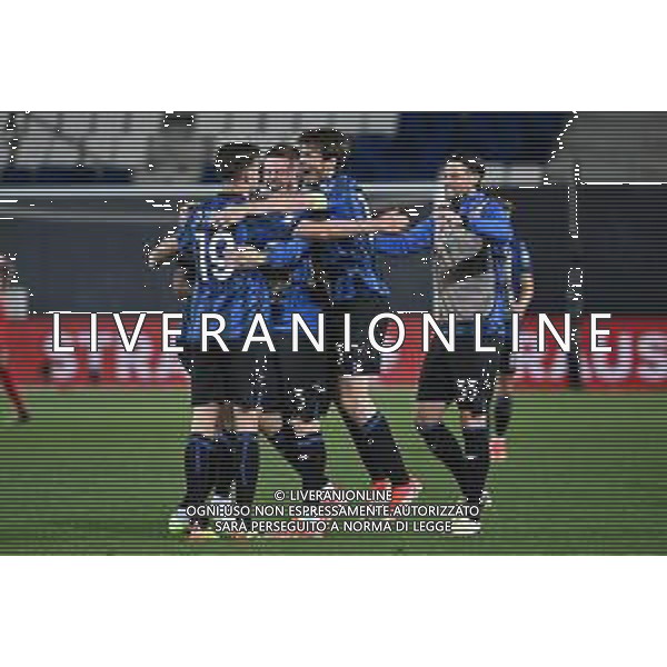 TVRG Atalanta vs Liverpool nella foto esultanza finale Atalanta Bergamo 18-04-2024 Gewiss Stadium UEFA Europa League - quarti di finale gara di ritorno foto Roberto Garavaglia/Agenzia Aldo Liverani sas / AGENZIA ALDO LIVERANI SAS  