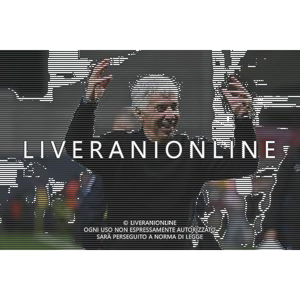 TVRG Atalanta vs Liverpool nella foto Gian Piero Gasperini allenatore Atalanta esultanza a fine partita Bergamo 18-04-2024 Gewiss Stadium UEFA Europa League - quarti di finale gara di ritorno foto Roberto Garavaglia/Agenzia Aldo Liverani sas / AGENZIA ALDO LIVERANI SAS  