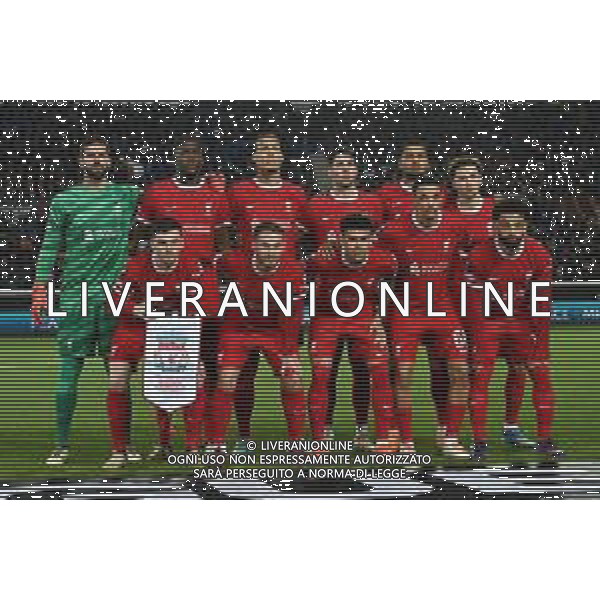 TVRG Atalanta vs Liverpool nella foto formazione Liverpool, in piedi da SX Alisson Becker, Ibrahima Konatè, Virgil van Dijk, Dominik Szoboszlai, Cody Gakpo e Curtis Jones; in basso da SX Andrew Robertson, Alexis Mac Allister, Luis Fernando Diaz, Trent Alexander-Arnold e Mohamed Salah Bergamo 18-04-2024 Gewiss Stadium UEFA Europa League - quarti di finale gara di ritorno foto Roberto Garavaglia/Agenzia Aldo Liverani sas/ AGENZIA ALDO LIVERANI SAS  
