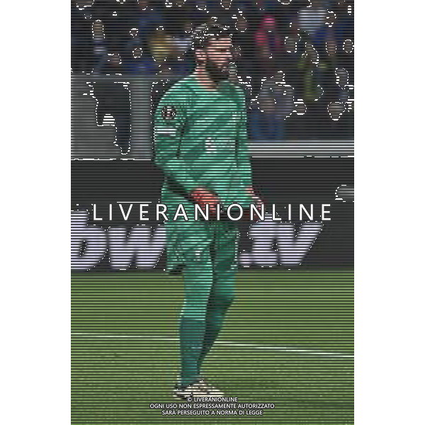 TVRG Atalanta vs Liverpool nella foto Alisson Becker (Liverpool) Bergamo 18-04-2024 Gewiss Stadium UEFA Europa League - quarti di finale gara di ritorno foto Roberto Garavaglia/Agenzia Aldo Liverani sas/ AGENZIA ALDO LIVERANI SAS  
