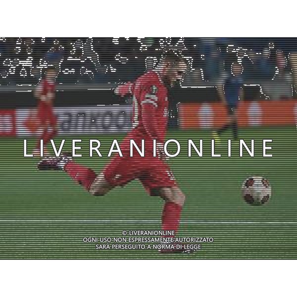 TVRG Atalanta vs Liverpool nella foto Alexis Mac Allister (Liverpool) Bergamo 18-04-2024 Gewiss Stadium UEFA Europa League - quarti di finale gara di ritorno foto Roberto Garavaglia/Agenzia Aldo Liverani sas/ AGENZIA ALDO LIVERANI SAS  