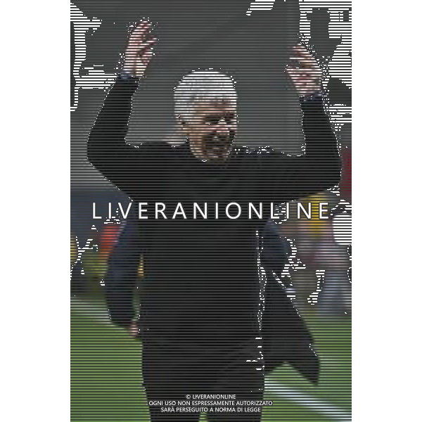 TVRG Atalanta vs Liverpool nella foto Gian Piero Gasperini allenatore Atalanta esultanza a fine partita Bergamo 18-04-2024 Gewiss Stadium UEFA Europa League - quarti di finale gara di ritorno foto Roberto Garavaglia/Agenzia Aldo Liverani sas/ AGENZIA ALDO LIVERANI SAS  