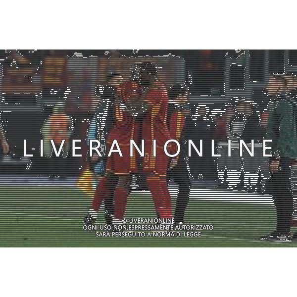 Roma vs Milan - Europa League quarti di finale - Gara di ritorno - Stadio Olimpico - Roma 18-04-2024 nella foto Lukaku e Abraham foto federico gaetano-ag aldo liverani sas