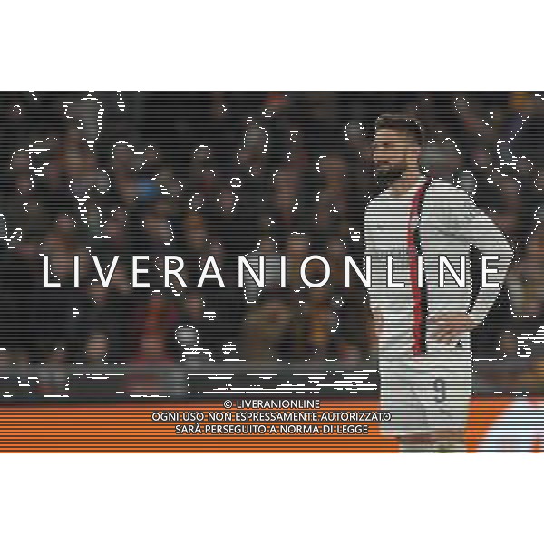 Roma vs Milan - Europa League quarti di finale - Gara di ritorno - Stadio Olimpico - Roma 18-04-2024 nella foto Olivier Giroud foto federico gaetano-ag aldo liverani sas
