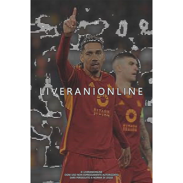 Roma vs Milan - Europa League quarti di finale - Gara di ritorno - Stadio Olimpico - Roma 18-04-2024 nella foto Chris Smalling foto federico gaetano-ag aldo liverani sas
