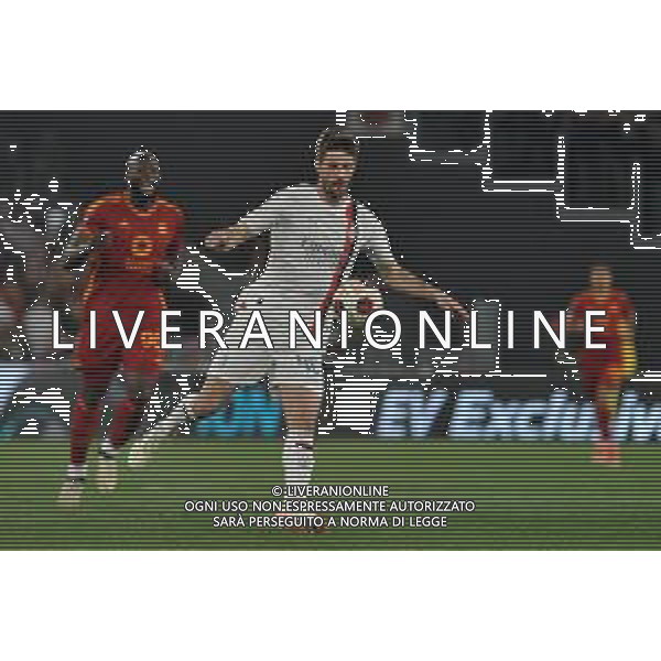 Roma vs Milan - Europa League quarti di finale - Gara di ritorno - Stadio Olimpico - Roma 18-04-2024 nella foto Matteo Gabbia foto federico gaetano-ag aldo liverani sas