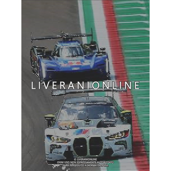IMOLA 19 04 2024 AUTODROMO ENZO E DINO FERRARI "WEC 6 ORE DI IMOLA"NELLA FOTO BMW M4 LMGT3 VALENTINO ROSSI CURVA ACQUE MINERALI ©SANNA / AGENZIA ALDO LIVERANI SAS