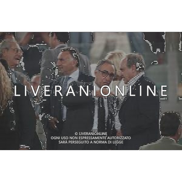 Neg- RETROSPETTIVA FRANCO CARRARO DIRIGENTE SPORTIVO E POLITICO NELLA FOTO FRANCO CARRARO PRESIDENTE FEDERCALCIO NELL\'ANNO 1999-2000 IN TRIBUNA AG ALDO LIVERANI SAS 
