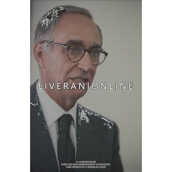Neg- RETROSPETTIVA FRANCO CARRARO DIRIGENTE SPORTIVO E POLITICO NELLA FOTO FRANCO CARRARO PRESIDENTE FEDERCALCIO NELL\'ANNO 1999-2000 AG ALDO LIVERANI SAS 