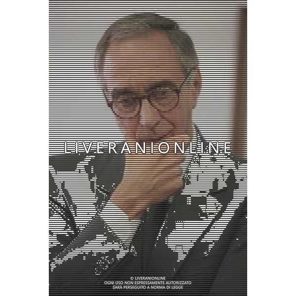 Neg- RETROSPETTIVA FRANCO CARRARO DIRIGENTE SPORTIVO E POLITICO NELLA FOTO FRANCO CARRARO PRESIDENTE FEDERCALCIO NELL\'ANNO 1999-2000 AG ALDO LIVERANI SAS 