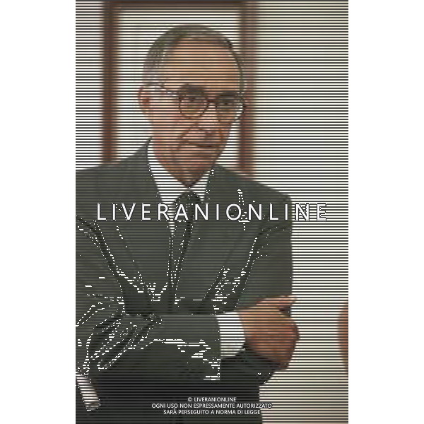 Neg- RETROSPETTIVA FRANCO CARRARO DIRIGENTE SPORTIVO E POLITICO NELLA FOTO FRANCO CARRARO PRESIDENTE FEDERCALCIO NELL\'ANNO 1999-2000 AG ALDO LIVERANI SAS 