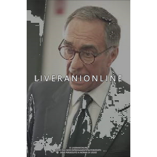 Neg- RETROSPETTIVA FRANCO CARRARO DIRIGENTE SPORTIVO E POLITICO NELLA FOTO FRANCO CARRARO PRESIDENTE FEDERCALCIO NELL\'ANNO 1999-2000 AG ALDO LIVERANI SAS 
