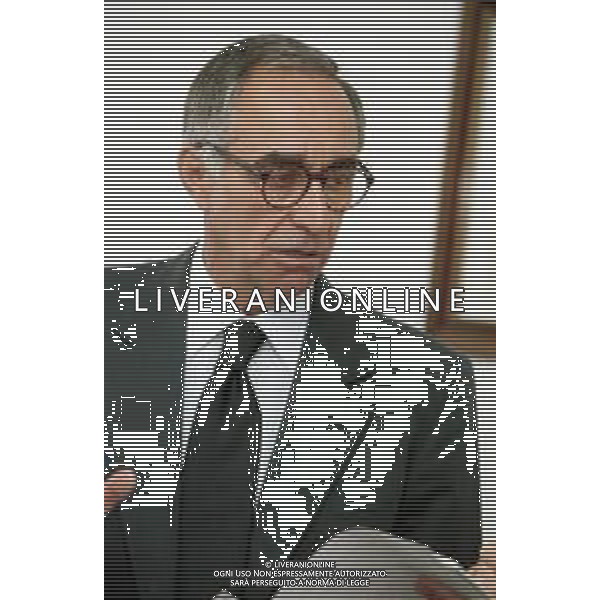 Neg- RETROSPETTIVA FRANCO CARRARO DIRIGENTE SPORTIVO E POLITICO NELLA FOTO FRANCO CARRARO PRESIDENTE FEDERCALCIO NELL\'ANNO 1999-2000 AG ALDO LIVERANI SAS 