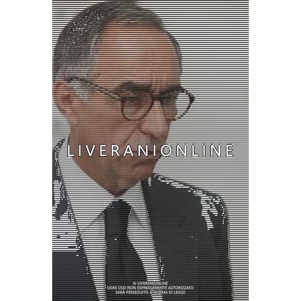 Neg- RETROSPETTIVA FRANCO CARRARO DIRIGENTE SPORTIVO E POLITICO NELLA FOTO FRANCO CARRARO PRESIDENTE FEDERCALCIO NELL\'ANNO 1999-2000 AG ALDO LIVERANI SAS 
