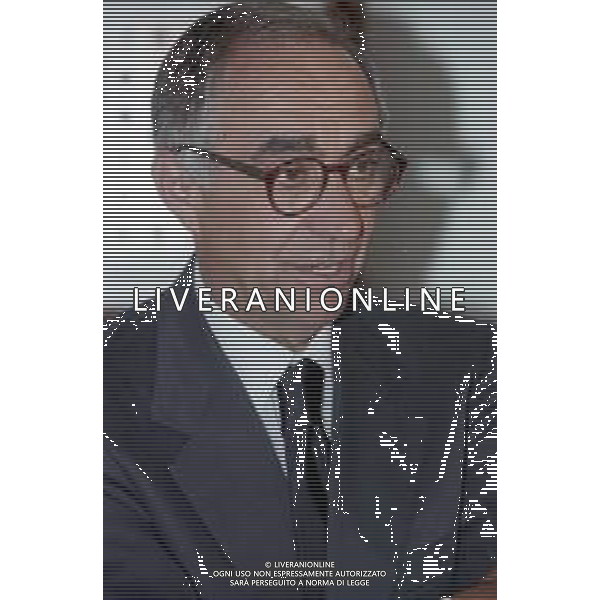 Neg- RETROSPETTIVA FRANCO CARRARO DIRIGENTE SPORTIVO E POLITICO NELLA FOTO FRANCO CARRARO PRESIDENTE FEDERCALCIO NELL\'ANNO 1999-2000 AG ALDO LIVERANI SAS 