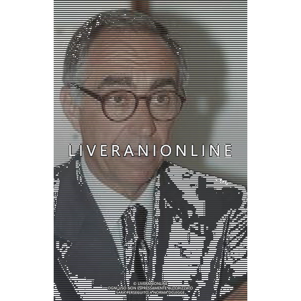 Neg- RETROSPETTIVA FRANCO CARRARO DIRIGENTE SPORTIVO E POLITICO NELLA FOTO FRANCO CARRARO PRESIDENTE FEDERCALCIO NELL\'ANNO 1999-2000 AG ALDO LIVERANI SAS 