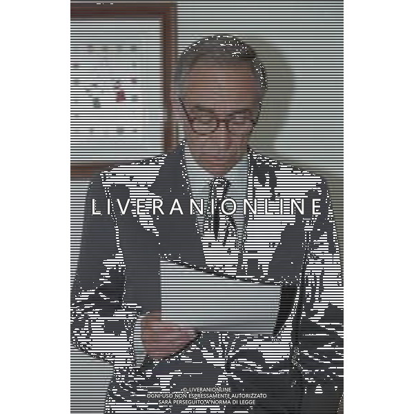 Neg- RETROSPETTIVA FRANCO CARRARO DIRIGENTE SPORTIVO E POLITICO NELLA FOTO FRANCO CARRARO PRESIDENTE FEDERCALCIO NELL\'ANNO 1999-2000 AG ALDO LIVERANI SAS 