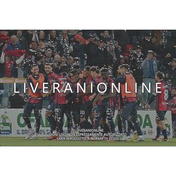 19-4-2024. Cagliari calcio-Juventus F.C. 33° giornata campionato calcio italiano Serie A 2023/2024, stadio Unipol Domus Cagliari. Foto Salvatore Moi/Agenzia Aldo Liverani s.as. Nella foto: Esultanza dopo il gol su rigore di Gianluca Gaetano ©SALVATORE MOI / AGENZIA ALDO LIVERANI SAS 