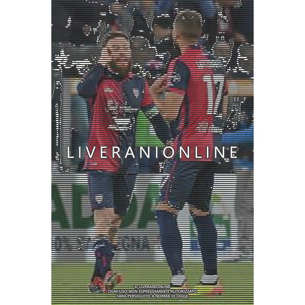19-4-2024. Cagliari calcio-Juventus F.C. 33° giornata campionato calcio italiano Serie A 2023/2024, stadio Unipol Domus Cagliari. Foto Salvatore Moi/Agenzia Aldo Liverani s.as. Nella foto: Nahitan Nandez Cagliari, Pantelis Chatzidiakos Cagliari ©SALVATORE MOI / AGENZIA ALDO LIVERANI SAS 