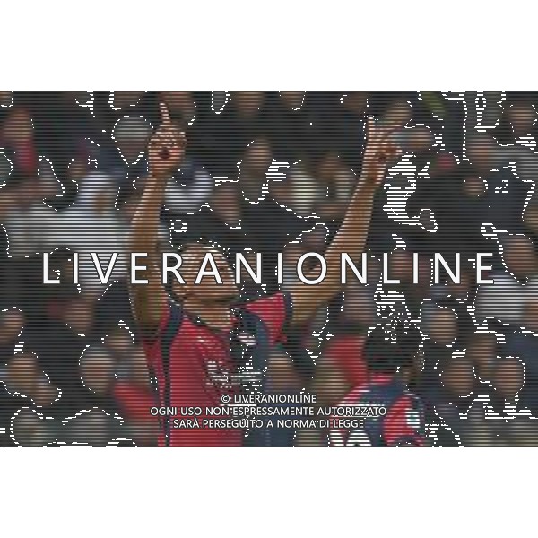 19-4-2024. Cagliari calcio-Juventus F.C. 33° giornata campionato calcio italiano Serie A 2023/2024, stadio Unipol Domus Cagliari. Foto Salvatore Moi/Agenzia Aldo Liverani s.as. Nella foto: Gol ed esultanza del Cagliari in casa contro Juventus. Segna: Yerry Mina Cagliari su rigore ©SALVATORE MOI / AGENZIA ALDO LIVERANI SAS 