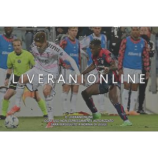 19-4-2024. Cagliari calcio-Juventus F.C. 33° giornata campionato calcio italiano Serie A 2023/2024, stadio Unipol Domus Cagliari. Foto Salvatore Moi/Agenzia Aldo Liverani s.as. Nella foto: Kenan Yildiz Juventus, Zito Luvumbo Cagliari ©SALVATORE MOI / AGENZIA ALDO LIVERANI SAS 