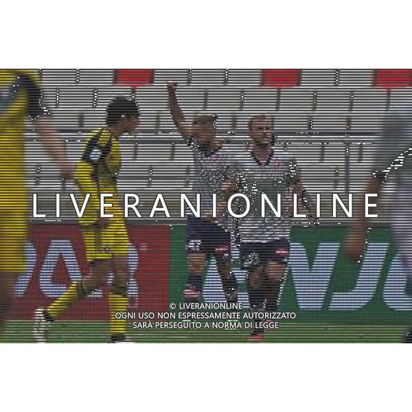 TVEM George Puscas of SSC Bari celebrates after scoring a goal during the Italian Serie B match between SSC Bari vs Pisa on April 20, 2024 at the San Nicola stadium in Bari, Italy. Photo by Emmanuele Mastrodonato/agenzia Aldo Liverani sas/ AGENZIA ALDO LIVERANI SAS