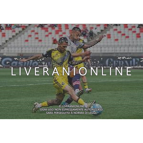 TVEM Mattia Maita of SSC Bari in action against Marius Marin of Pisa during the Italian Serie B match between SSC Bari vs Pisa on April 20, 2024 at the San Nicola stadium in Bari, Italy. Photo by Emmanuele Mastrodonato/agenzia Aldo Liverani sas / AGENZIA ALDO LIVERANI SAS