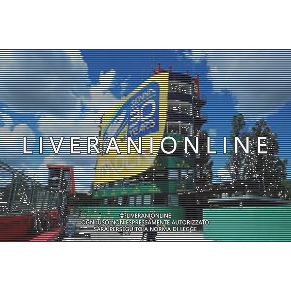 IMOLA 21 04 2024 AUTODROMO ENZO E DINO FERRARI "WEC 6 ORE DI IMOLA" NELLA FOTO STRISCIONE DI STOFFA A RICORDARE AI TIFOSI LA RICORRENZA DEL TRENTENNALE DELLA MORTE DI AYRTON SENNA A IMOLA ©SANNA / AGENZIA ALDO LIVERANI SAS