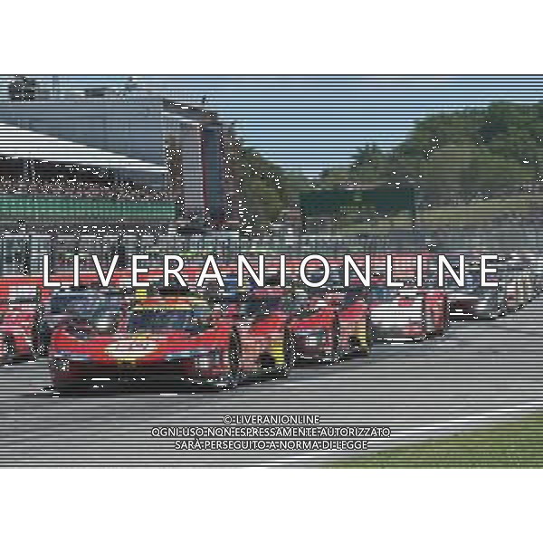 IMOLA 21 04 2024 AUTODROMO ENZO E DINO FERRARI "WEC 6 ORE DI IMOLA" NELLA FOTO PARTENZA 6 ORE DI IMOLA SULLO SFONDO LA CURVA DELLA TOSA ©SANNA / AGENZIA ALDO LIVERANI SAS
