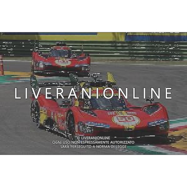 IMOLA 21 04 2024 AUTODROMO ENZO E DINO FERRARI "WEC 6 ORE DI IMOLA" NELLA FOTO FERRARI 499P DI ANTONIO FUOCO FERRARI 499P DI ANTONIO GIOVINAZZI ©SANNA / AGENZIA ALDO LIVERANI SAS