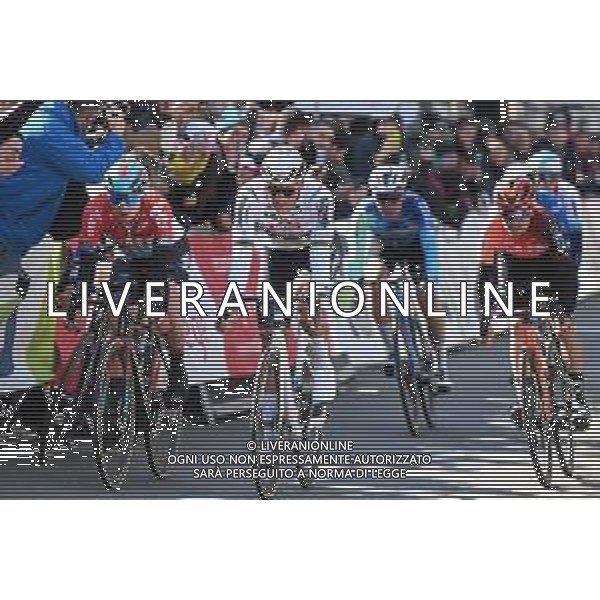 21-04-2024 Liege - Bastogne - Liege; 2024, Alpecin - Deceuninck; 2024, Lotto - Dstny; Van Der Poel, Mathieu; Van Gils, Maxim; Liegi; ©SIROTTI / AGENZIA ALDO LIVERANI SAS