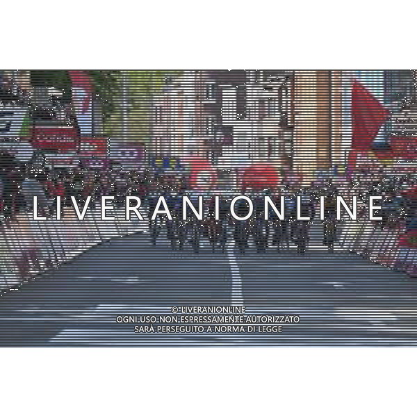 21-04-2024 Liege - Bastogne - Liege; 2024, Alpecin - Deceuninck; 2024, Decathlon - Ag2r La Mondiale; 2024, Groupama - Fdj; Van Der Poel, Mathieu; Paret Peintre, Aurelien; Madouas, Valentin; Liegi; ©SIROTTI / AGENZIA ALDO LIVERANI SAS