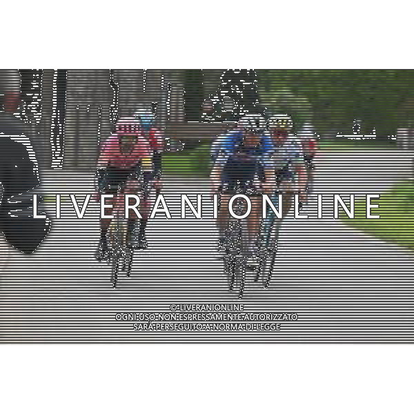 21-04-2024 Liege - Bastogne - Liege; 2024, Ef Education - Easypost; 2024, Soudal - Quick Step; Carapaz Antonio, Richard Antonio; Vansevenant, Mauri; ©SIROTTI / AGENZIA ALDO LIVERANI SAS