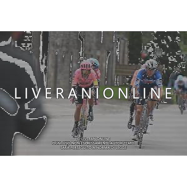 21-04-2024 Liege - Bastogne - Liege; 2024, Ef Education - Easypost; 2024, Soudal - Quick Step; Carapaz Antonio, Richard Antonio; Vansevenant, Mauri; ©SIROTTI / AGENZIA ALDO LIVERANI SAS