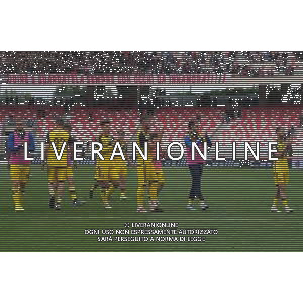TVEM players of Pisa SC greet the fans during the Italian Serie B match between SSC Bari vs Pisa on April 20, 2024 at the San Nicola stadium in Bari, Italy. Photo by Emmanuele Mastrodonato/agenzia Aldo Liverani sas/ AGENZIA ALDO LIVERANI SAS