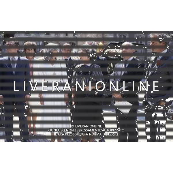 14-06-1986 GINEVRA FUNERALI DELLO SCRITTORE JORGE LUIS BORGES  NELLA FOTO MARIA KODAMA MOGLIE E SEGRETARIA DELLO SCRITTORE JORGES LUIS BORGES DURANTE IL FUNERALE AG ALDO LIVERANI SAS 
