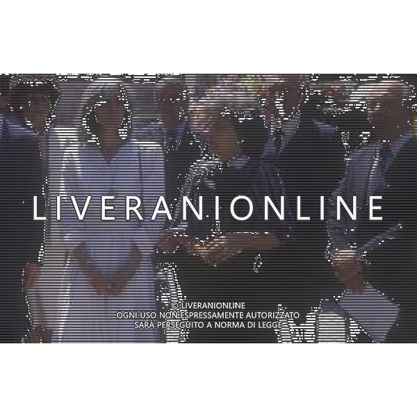 14-06-1986 GINEVRA FUNERALI DELLO SCRITTORE JORGE LUIS BORGES  NELLA FOTO MARIA KODAMA MOGLIE E SEGRETARIA DELLO SCRITTORE JORGES LUIS BORGES DURANTE IL FUNERALE AG ALDO LIVERANI SAS 