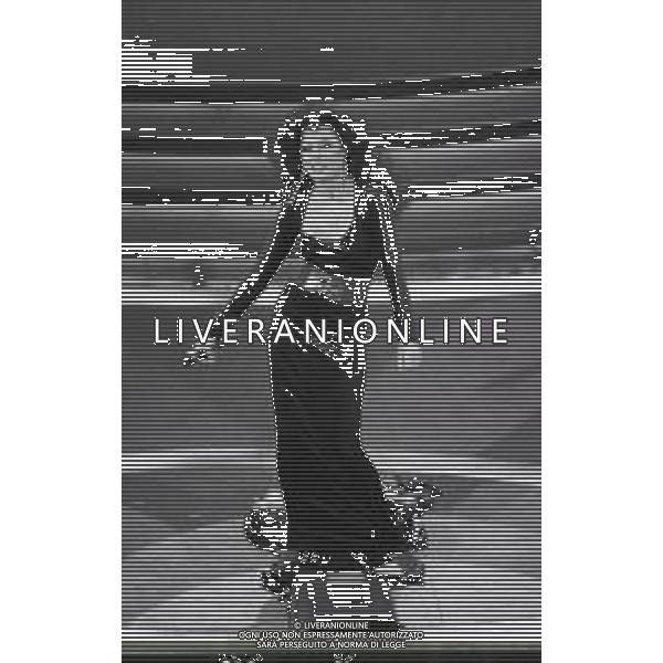 NEG -RETROSPETTIVA DIANA ROSS CANTANTE NELLA FOTO DIANA ROSS AL FESTIVAL DI SANREMO NELL\'ANNO 1993 AG ALDO LIVERANI SAS 