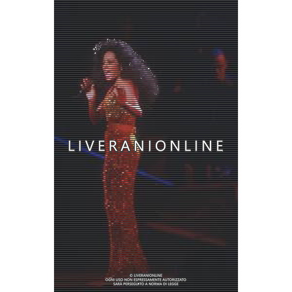 DIAP -RETROSPETTIVA DIANA ROSS CANTANTE NELLA FOTO DIANA ROSS AL TEATRO SMERALDO DI MILANO NELL\'ANNO 1992 AG ALDO LIVERANI SAS