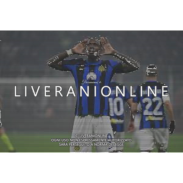 Milan vs Inter nella foto Marcus Thuram (Inter) esulta dopo il gol del 2 a 0 Milano 22-04-2024 Stadio Giuseppe Meazza - San Siro Campionato Serie A TIM - 33a giornata foto Roberto Garavaglia/Agenzia Aldo Liverani sas / AGENZIA ALDO LIVERANI SAS