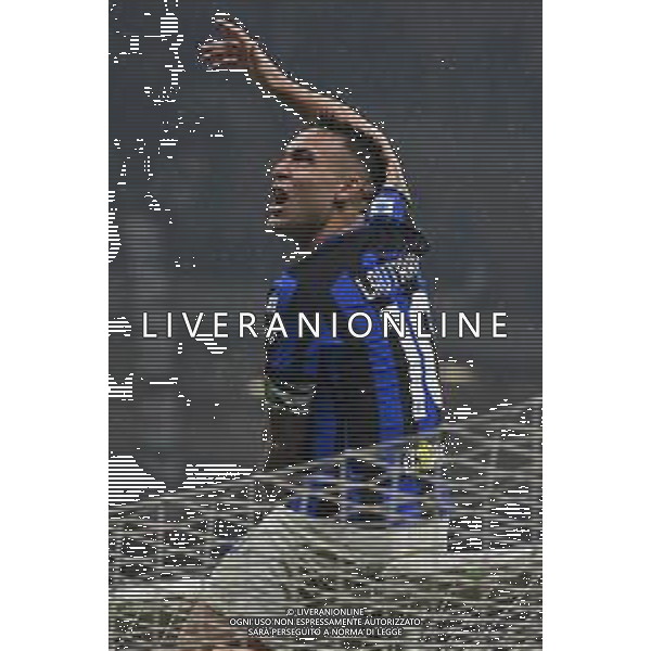 Milan vs Inter nella foto Lautaro Martinez (Inter) esultanza a fine partita Milano 22-04-2024 Stadio Giuseppe Meazza - San Siro Campionato Serie A TIM - 33a giornata foto Roberto Garavaglia/Agenzia Aldo Liverani sas / AGENZIA ALDO LIVERANI SAS