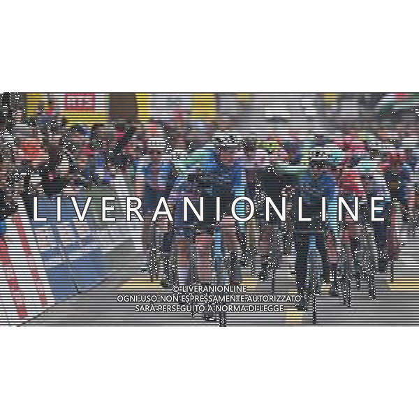 24-04-2024 Tour De Romandie; Tappa 01 Chateau D\'oex - Fribourg; 2024, Decathlon - Ag2r La Mondiale; Godon, Dorian; Vendrame, Andrea; Fribourg; ©SIROTTI / AGENZIA ALDO LIVERANI SAS