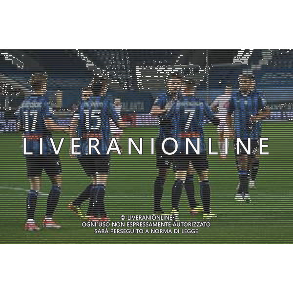TVRG Atalanta vs Fiorentina nella foto esultanza Atalanta dopo il gol dell\'1 a 0 Bergamo 24-04-2024 Gewiss Stadium Coppa Italia Frecciarossa - semifinale gara di ritorno foto Roberto Garavaglia/Agenzia Aldo Liverani sas/ AGENZIA ALDO LIVERANI SAS