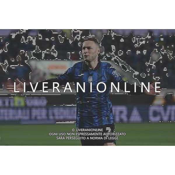 TVRG Atalanta vs Fiorentina nella foto Teun Koopmeiners (Atalanta) esulta dopo il gol dell\'1 a 0 Bergamo 24-04-2024 Gewiss Stadium Coppa Italia Frecciarossa - semifinale gara di ritorno foto Roberto Garavaglia/Agenzia Aldo Liverani sas/ AGENZIA ALDO LIVERANI SAS