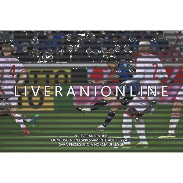 TVRG Atalanta vs Fiorentina nella foto Gianluca Scamacca (Atalanta) segna il gol del 2 a 0 ma la rete viene annullata con l\'aiuto del VAR Bergamo 24-04-2024 Gewiss Stadium Coppa Italia Frecciarossa - semifinale gara di ritorno foto Roberto Garavaglia/Agenzia Aldo Liverani sas/ AGENZIA ALDO LIVERANI SAS