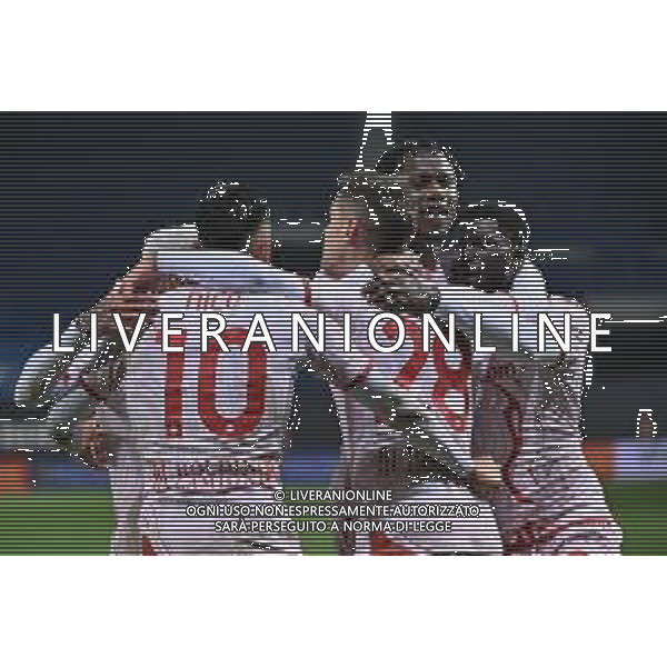 TVRG Atalanta vs Fiorentina nella foto esultanza Fiorentina dopo il gol dell\'1 a 1 Bergamo 24-04-2024 Gewiss Stadium Coppa Italia Frecciarossa - semifinale gara di ritorno foto Roberto Garavaglia/Agenzia Aldo Liverani sas/ AGENZIA ALDO LIVERANI SAS
