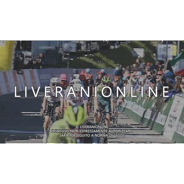 25-04-2024 Tour De Romandie; Tappa 02 Fribourg - Les Marecottes; 2024, Uae Team Emirates; 2024, Bora - Hansgrohe; Ayuso Pesquera, Juan; Yates, Adam; Vlasov, Aleksandr; Les Marecottes; ©SIROTTI / AGENZIA ALDO LIVERANI SAS