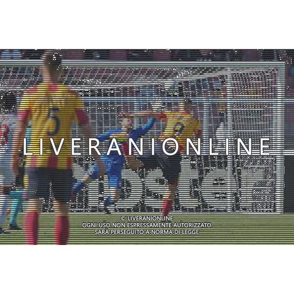 TVEM Nikola Krstovic of US Lecce scores a goal of 1-0 during the Italian soccer Serie A match US Lecce vs Monza on April 27, 2024 at Via del Mare Stadium in Lecce, Italy. Photo Emmanuele Mastrodonato/agenzia Liverani/ AGENZIA ALDO LIVERANI SAS